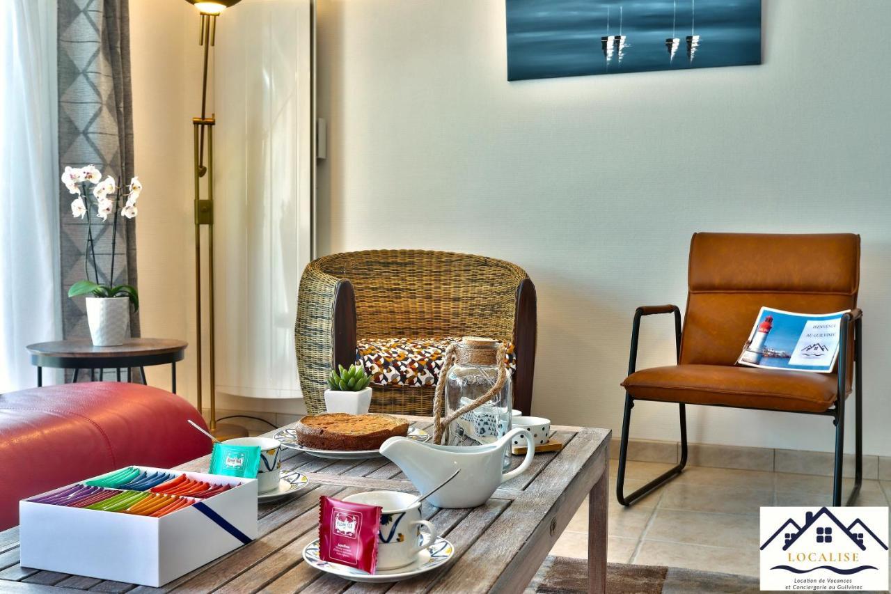 Localise - M3A La Maison Du Pecheur Au Guilvinec - Chambres Vue Mer - A 20M De La Mer Situee A La Pointe De Men Meur - Tout A Pied, Plage, Port, Centre, Commerces, Marche - Wifi Inclus - Linge De Lit Inclus - Jardin Clos - En Option , Menage Et Servi 外观 照片